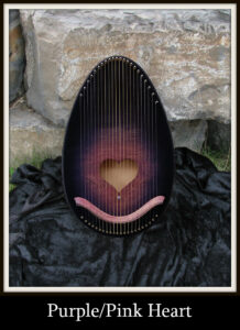 Purple Pink Heart Harp